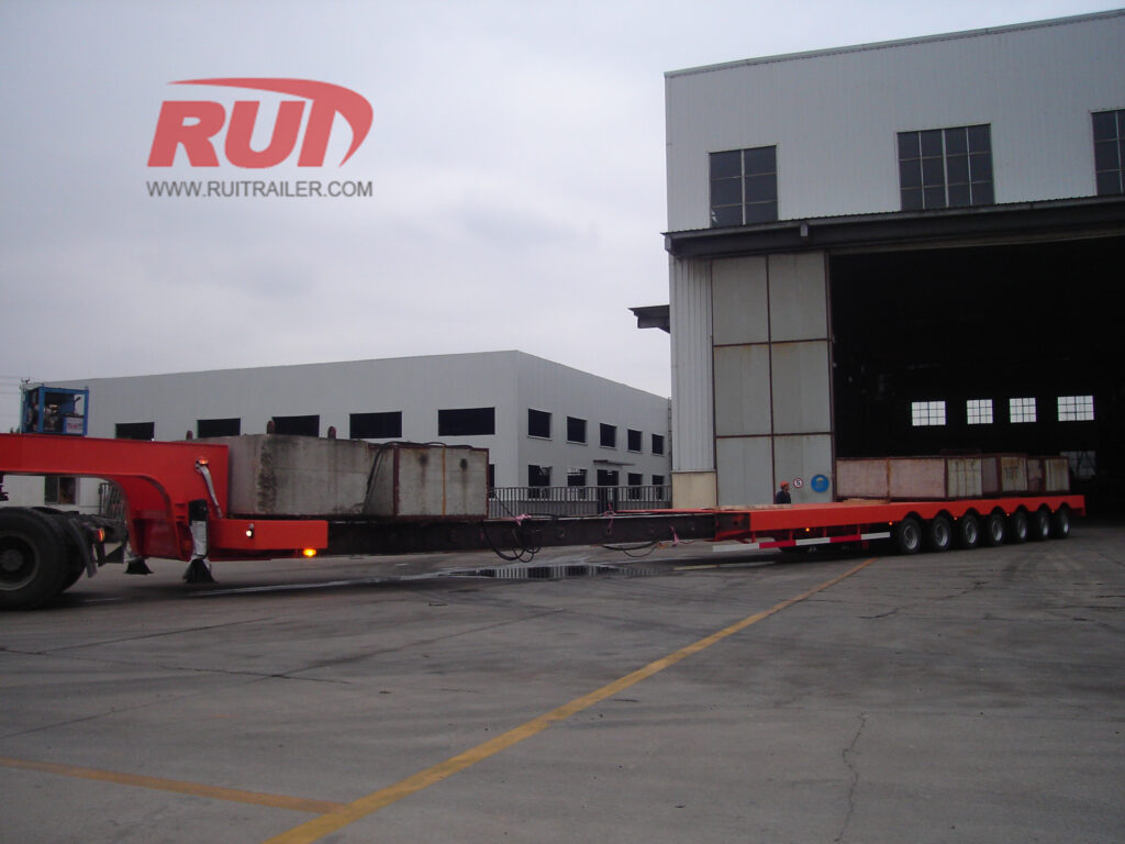 Enclosed utility trailer parked in lot