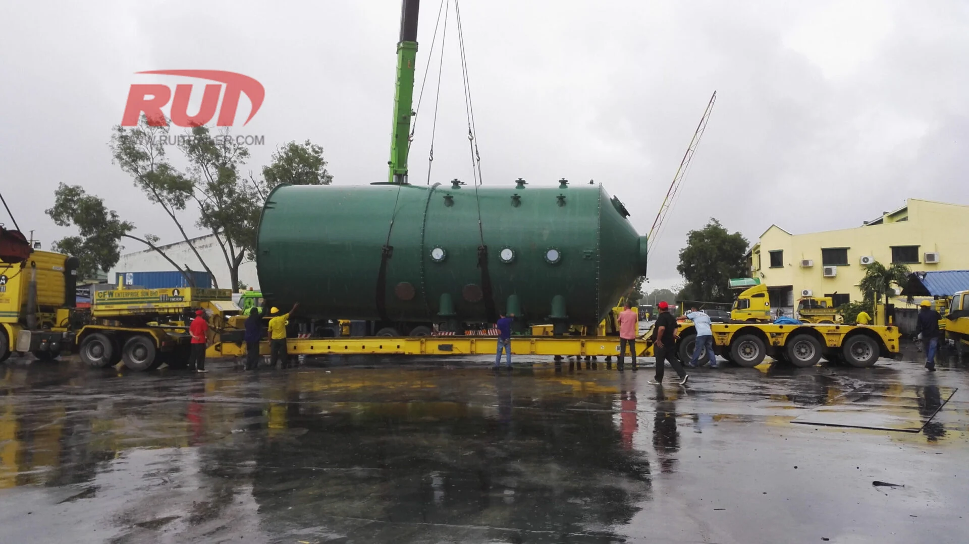 Folding Gooseneck Lowboy Trailer for Industrial Use