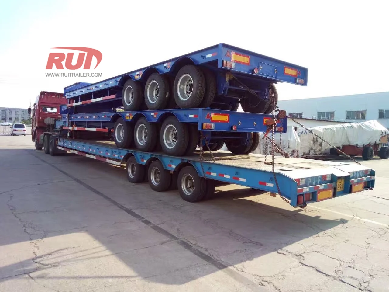 Heavy-duty hydraulic modular trailers