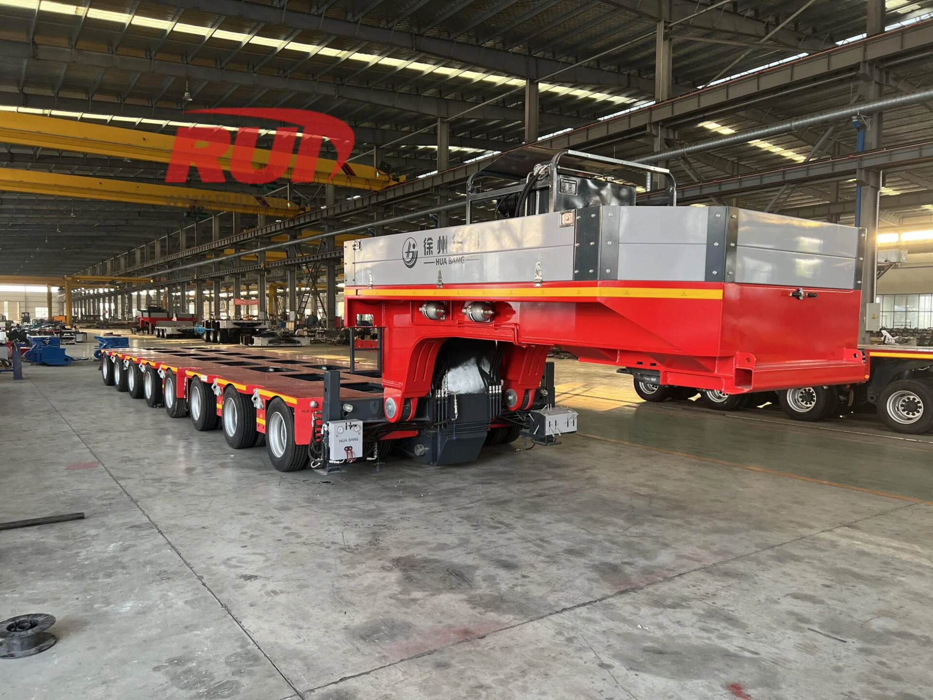 Heavy equipment transport close-up