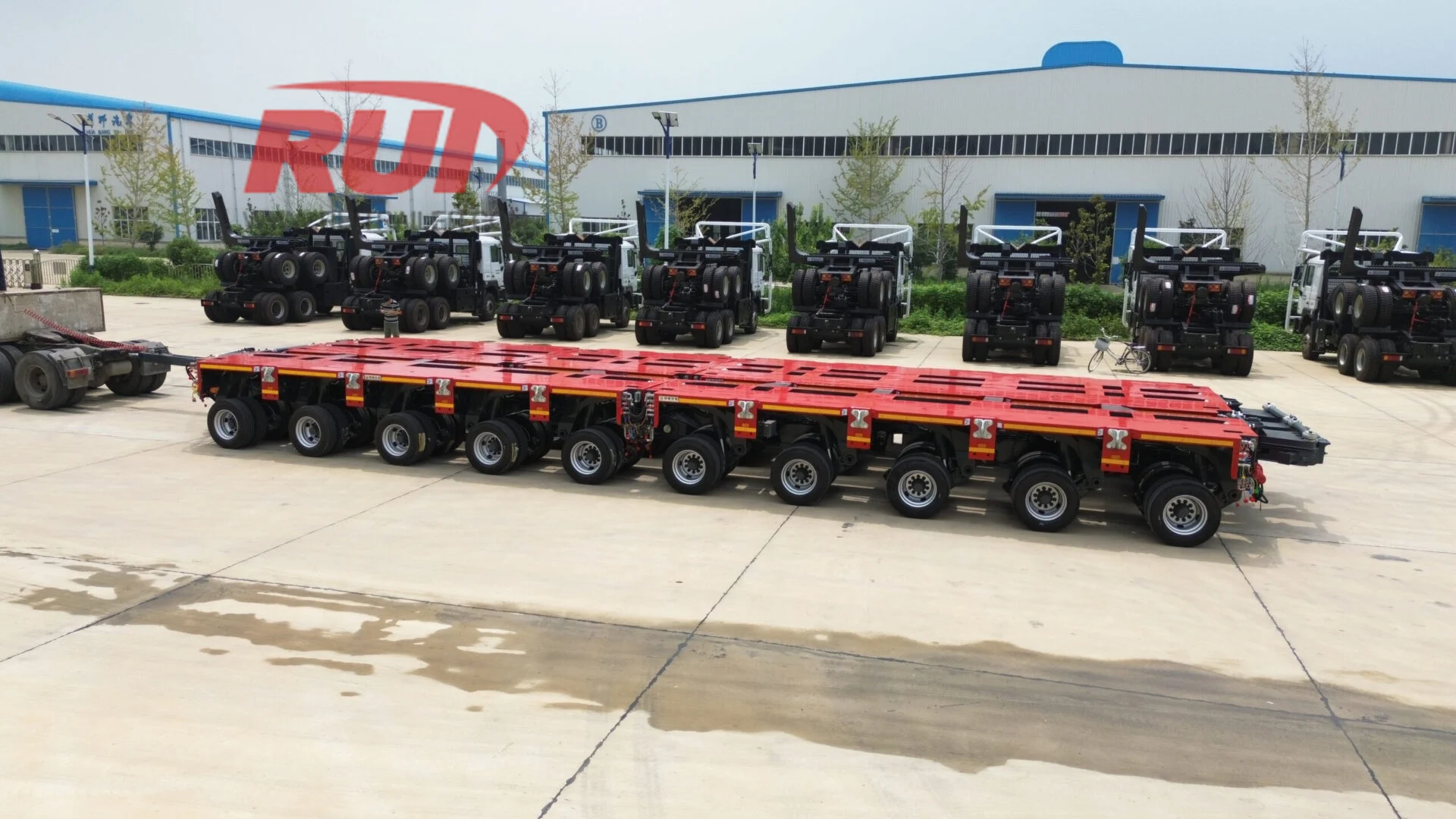 Technical drawing of modular trailer maintenance