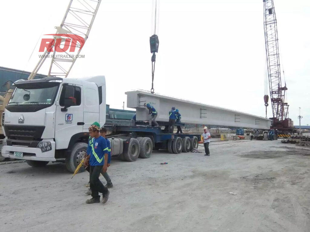 Transporting heavy construction machinery