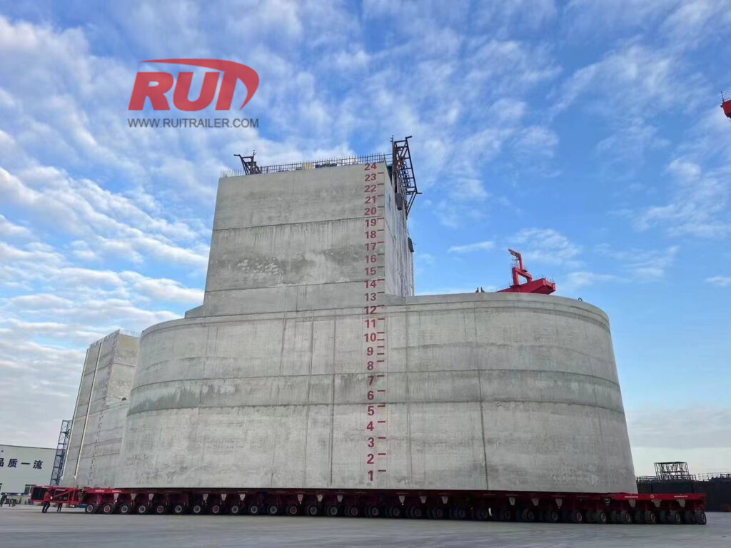 Transporteur modulaire autopropulsé (SPMT) de ligne 128