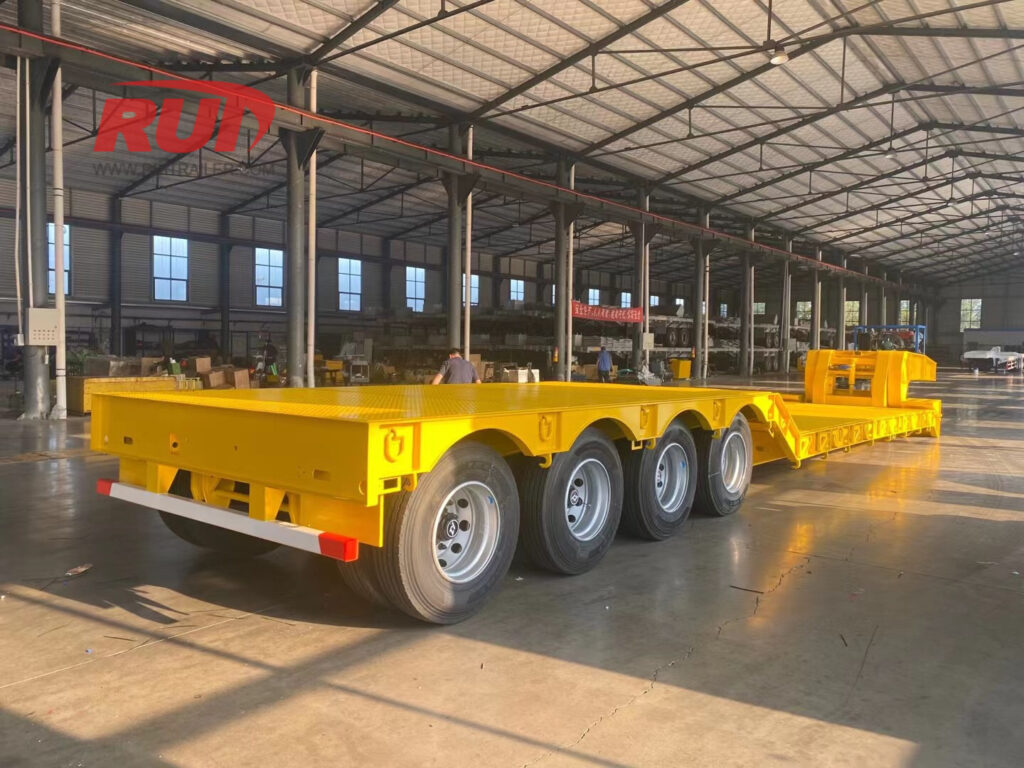 remorque à cou-de-pie détachable à 4 essieux