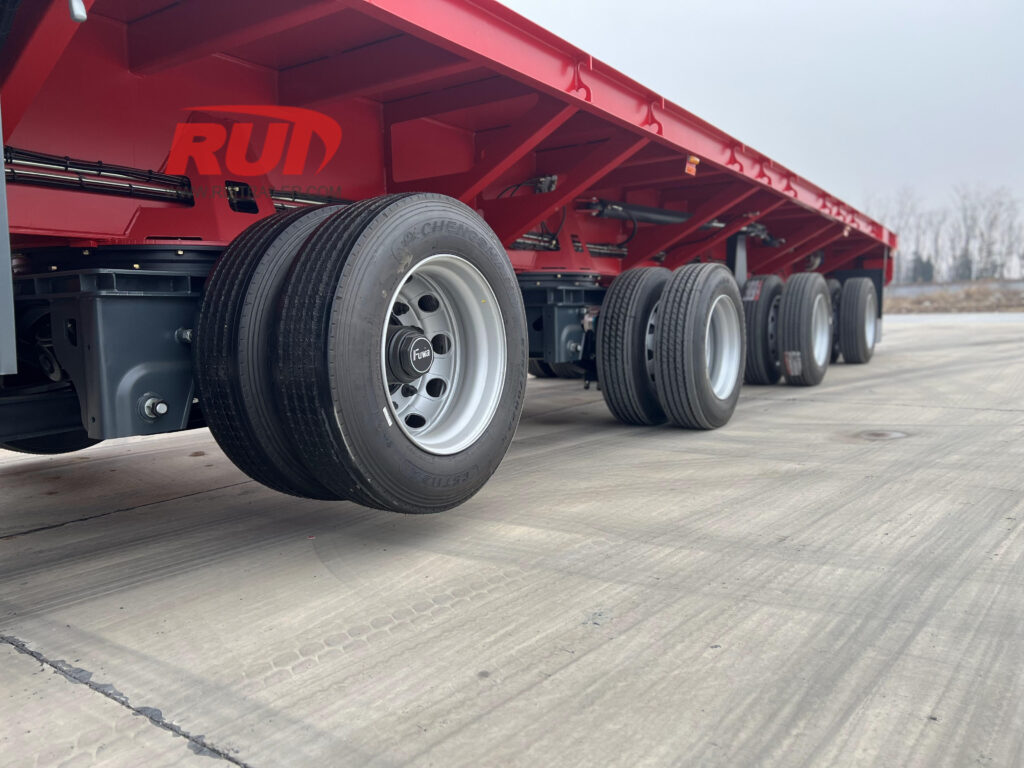 lifing axle airbag wind blade trailer