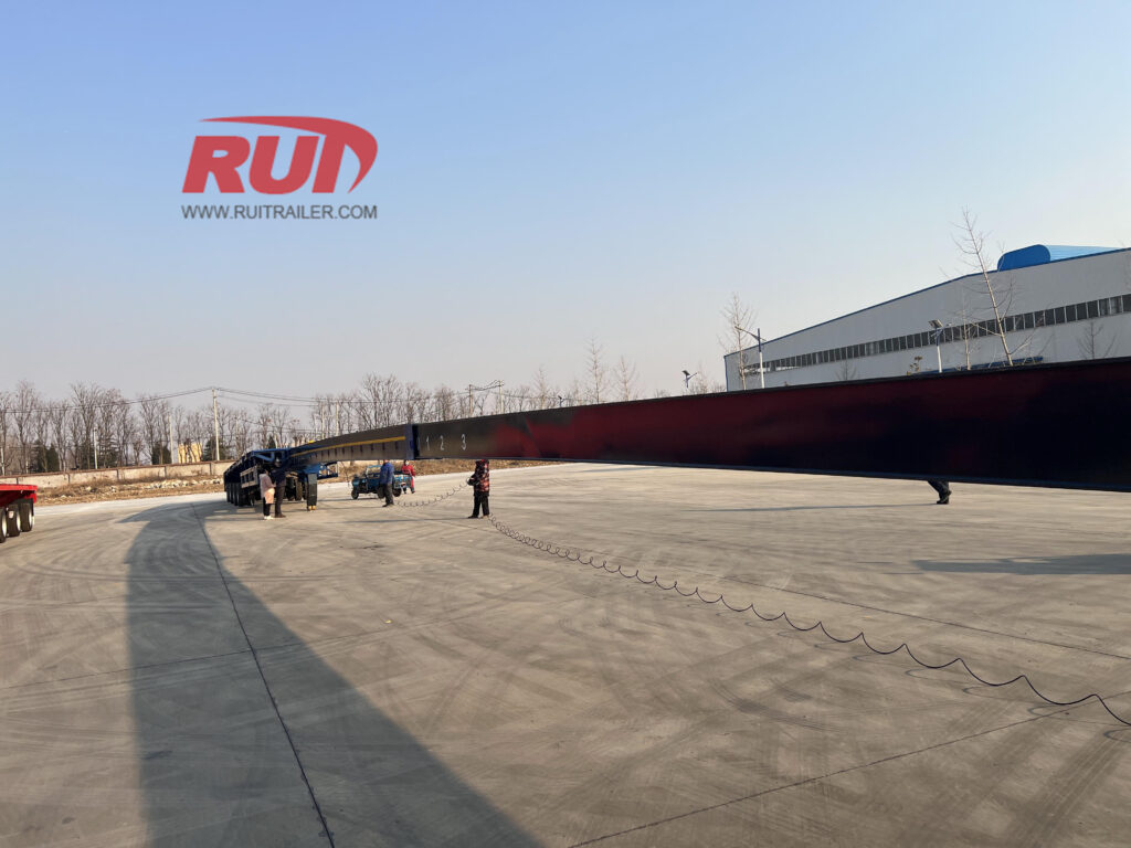 telescopic extendable wind blade trailer