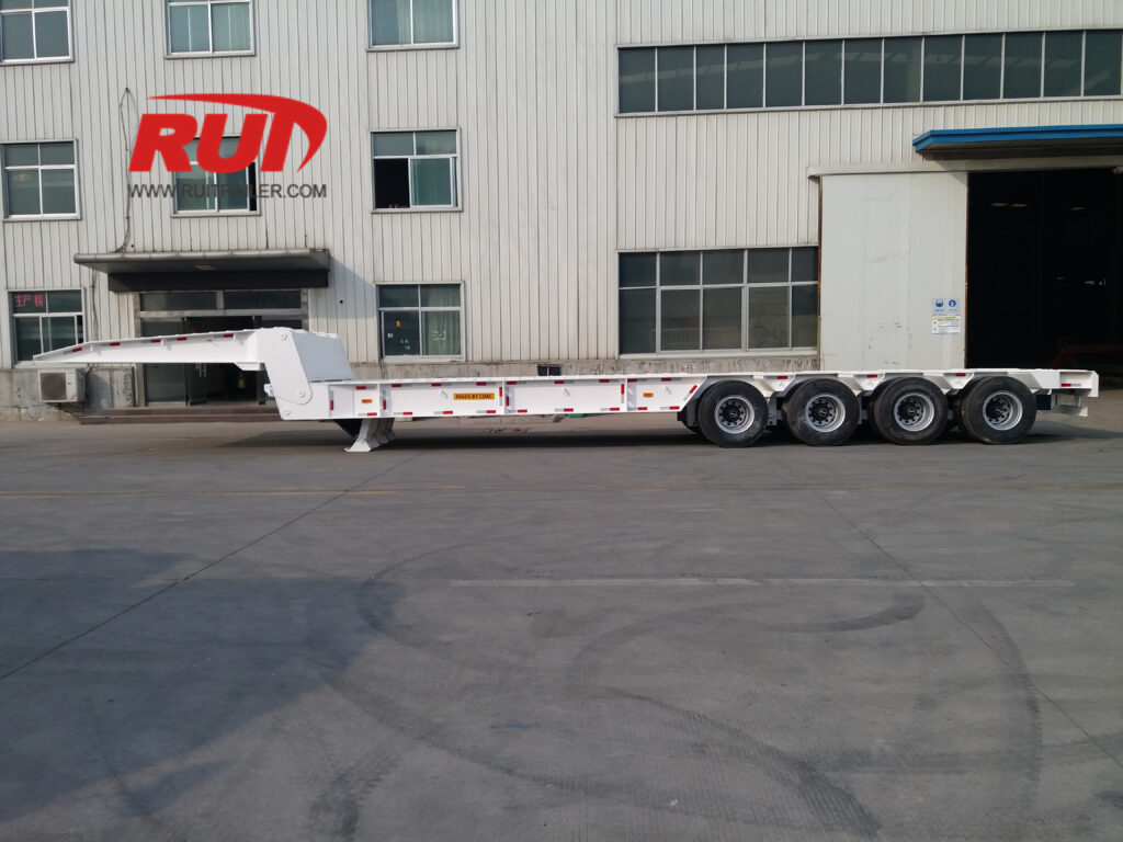 4 axle 80 ton folding gooseneck low loader