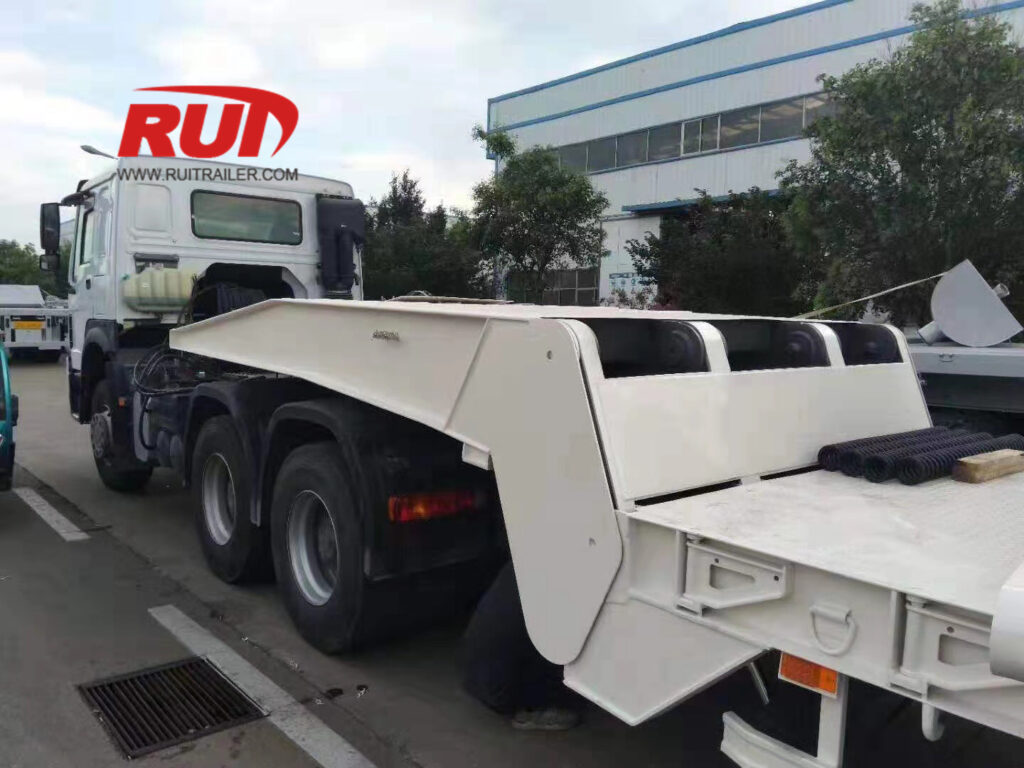 foldable gooseneck low loader