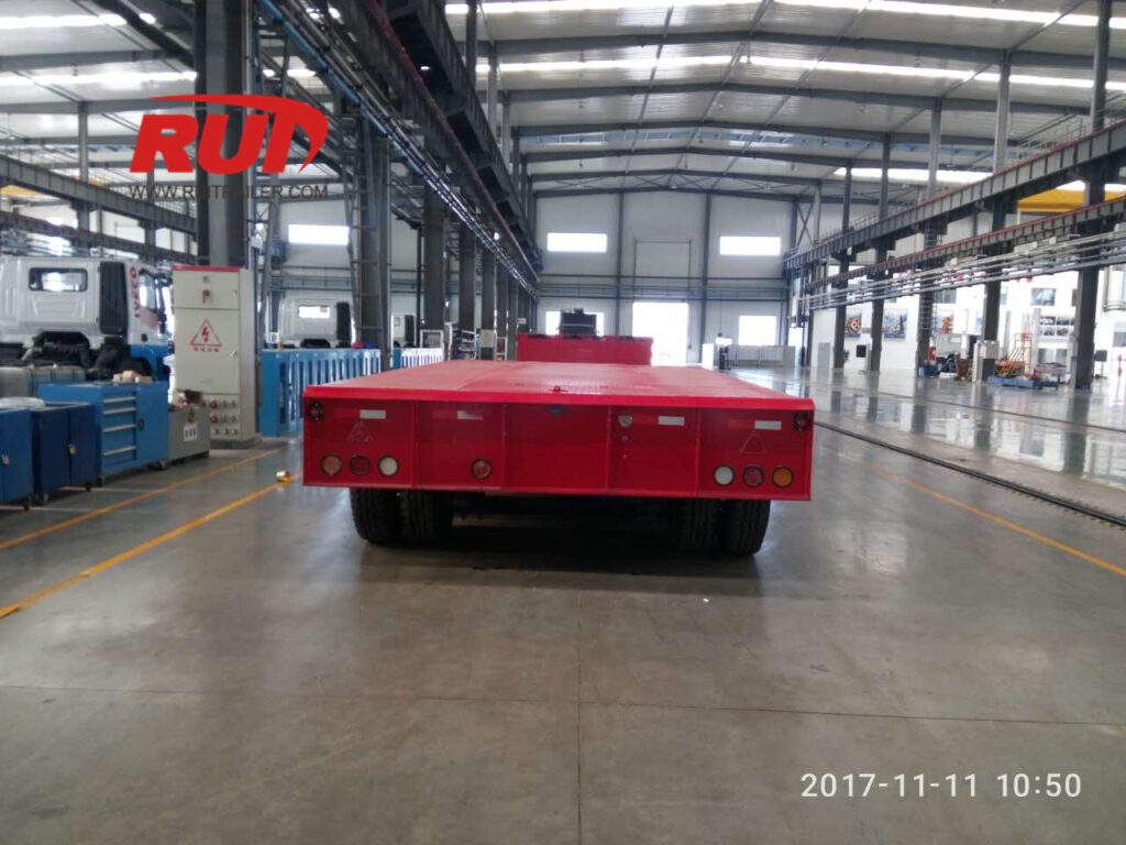 front loading low bed rear view