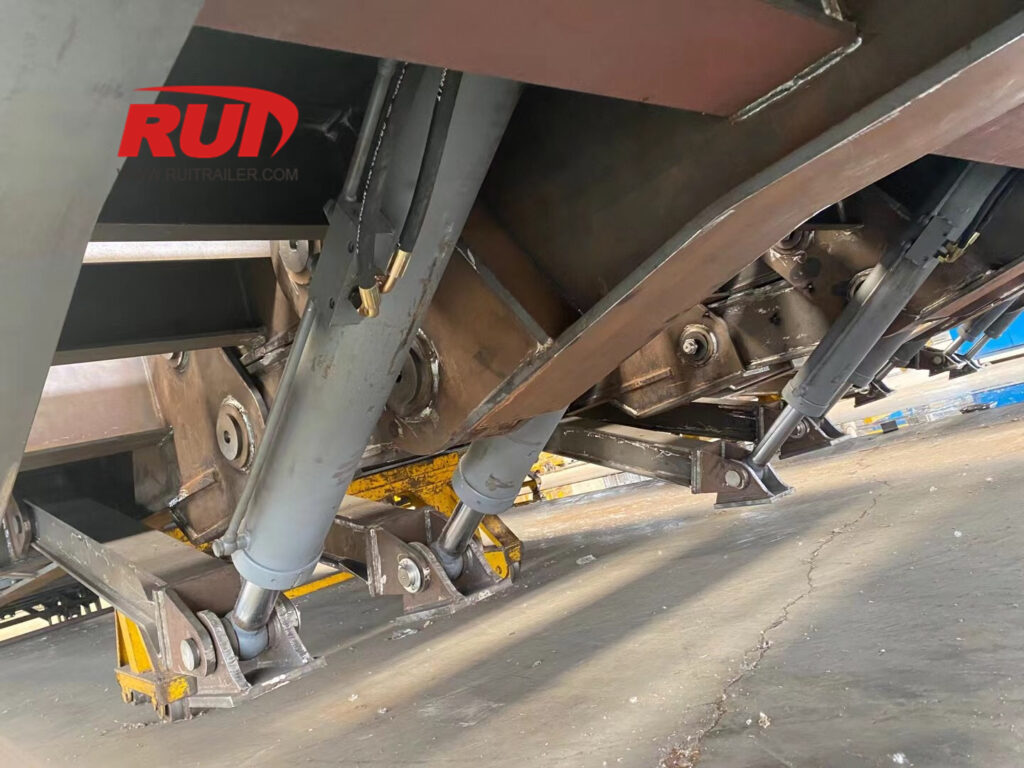 front loading low bed support leg