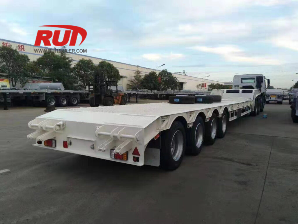 front loading low loader with rear ramp