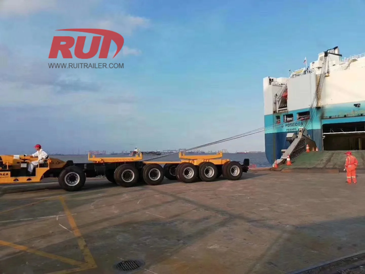 Heavy machinery in transit