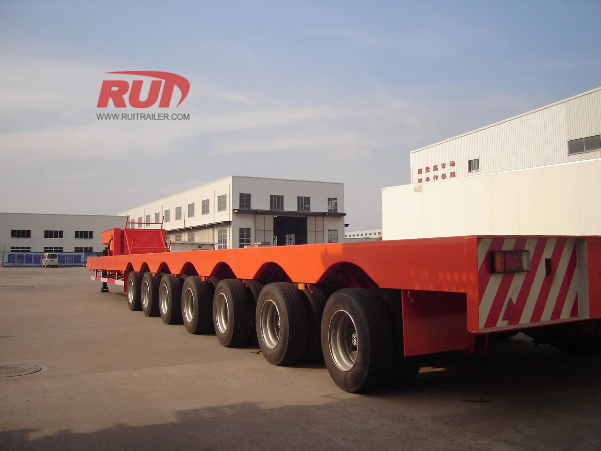 Heavy transport vehicle on road