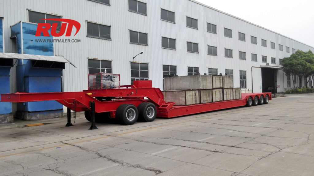 hydraulic detachable gooseneck trailer loaading test