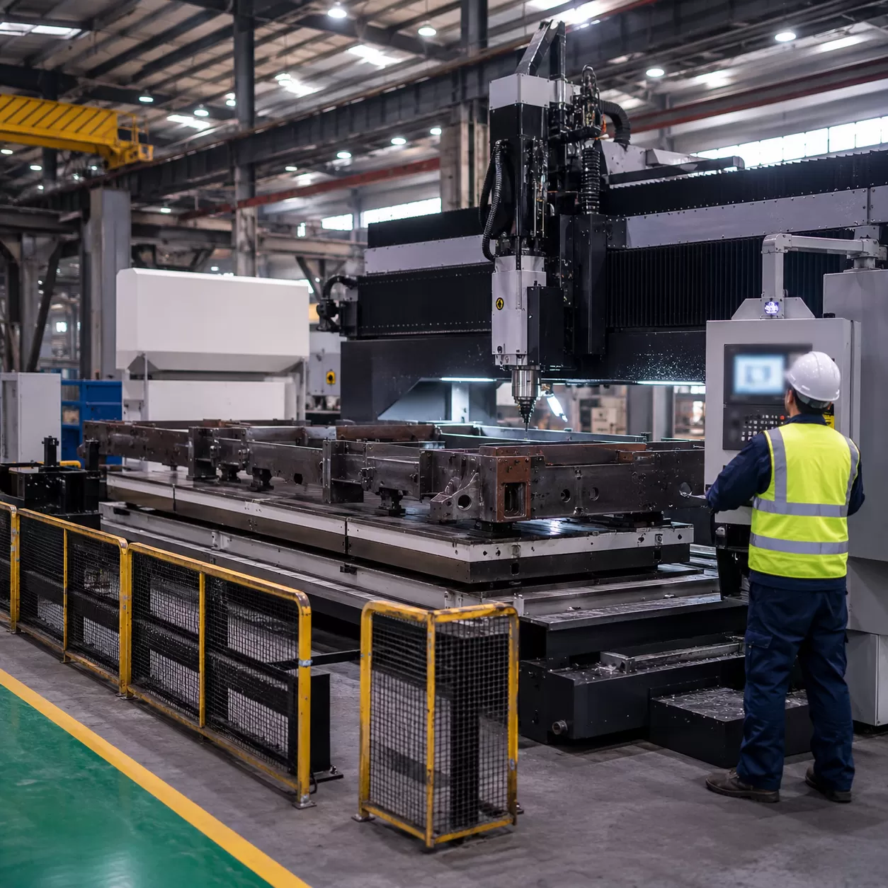 cnc gantry milling machine hydraulic modular trail