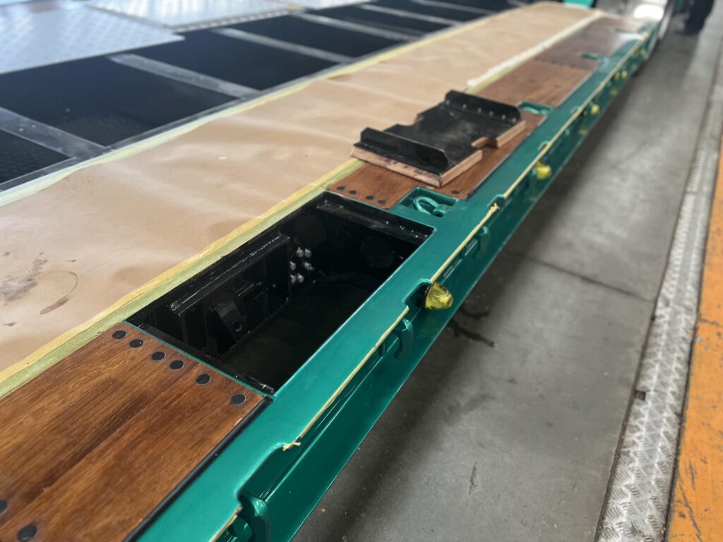 Deck Floor Covered with high-density hardwood 