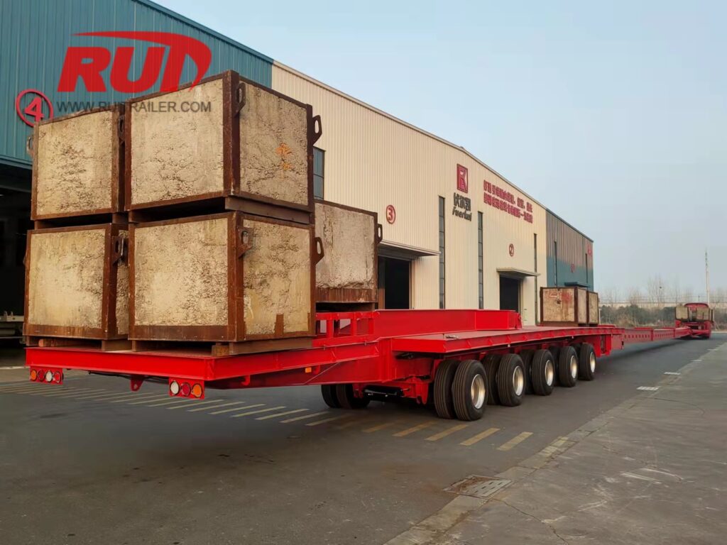 70m extendable trailer for goldwind giant wind turbine blade test