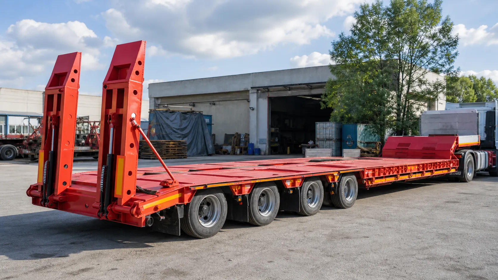Hydraulic Low Bed Trailer Heavy Duty for Sale