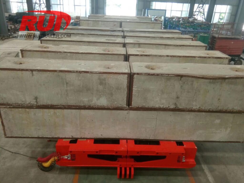 china hydraulic heavy haul modular trailer loading test before delivery