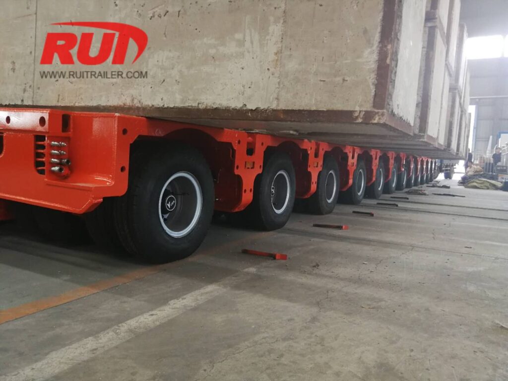 full loading test for hydraulic multi axles trailer