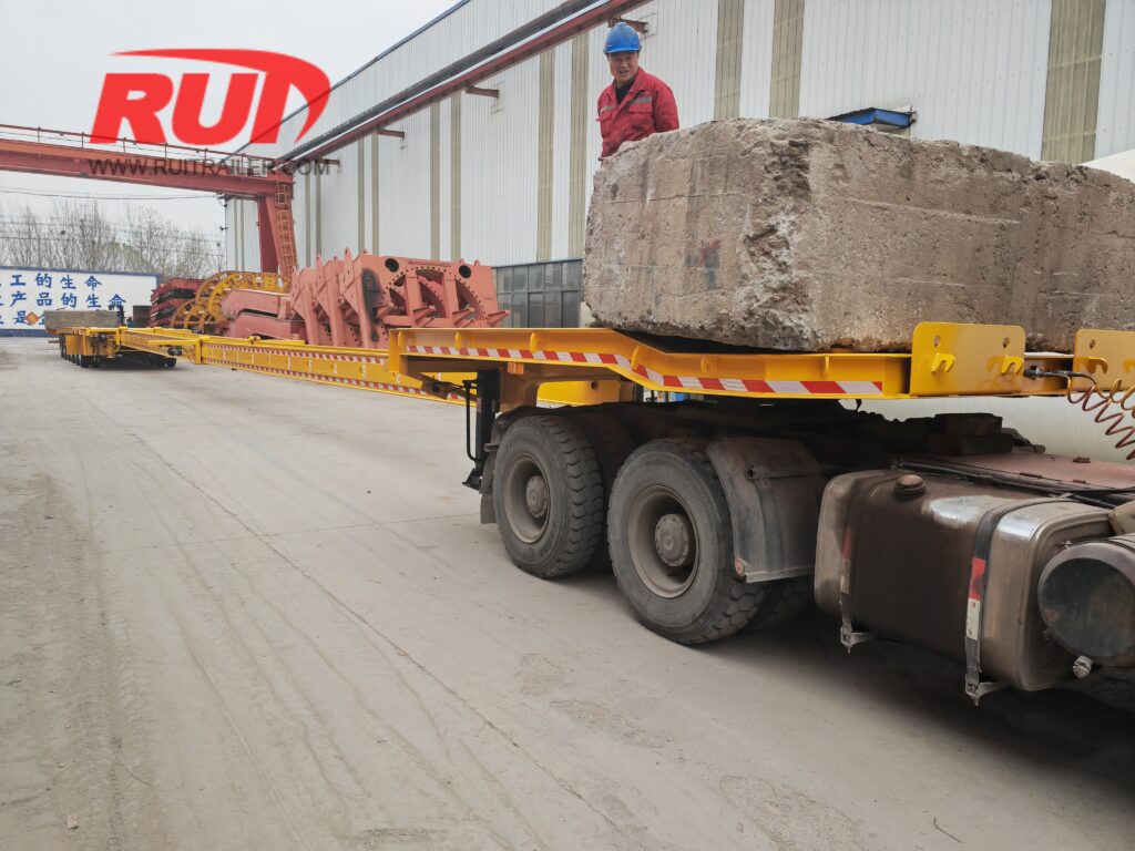 loading test for wind blade carrier trailer for 84m wind turbine blade