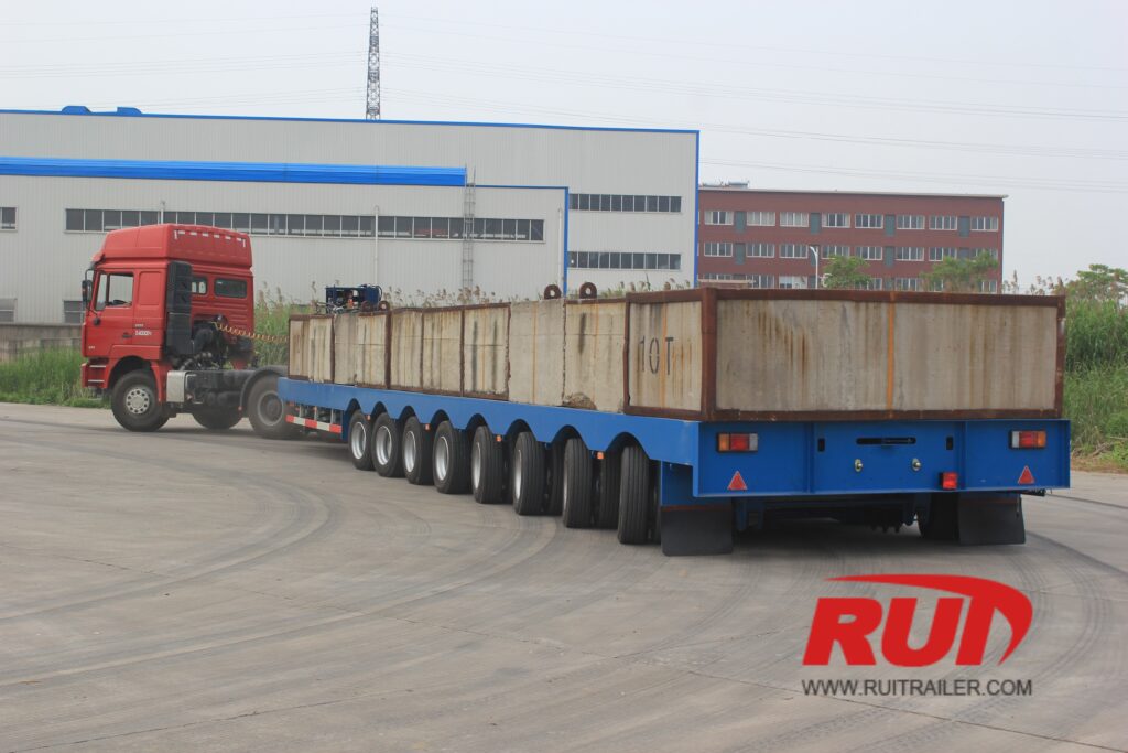 heavy duty steer low bed semi trailer
